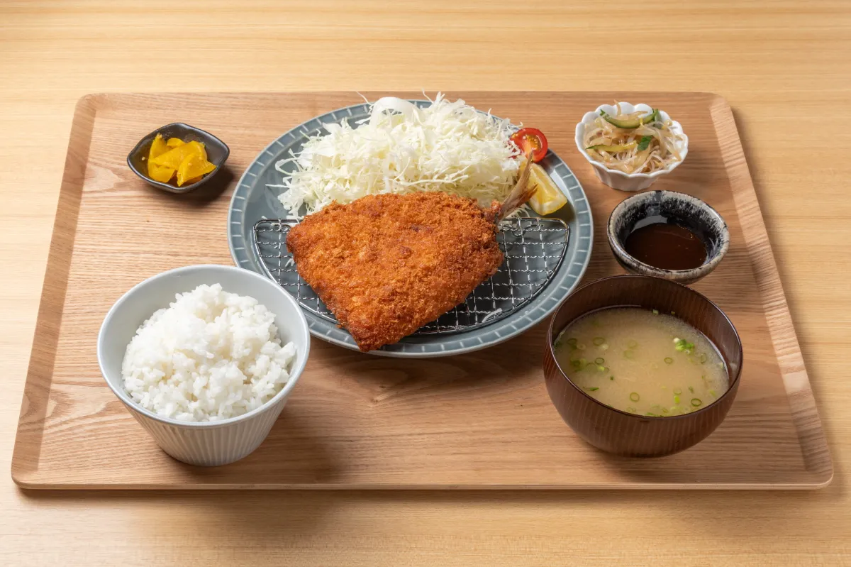 アジフライ定食
